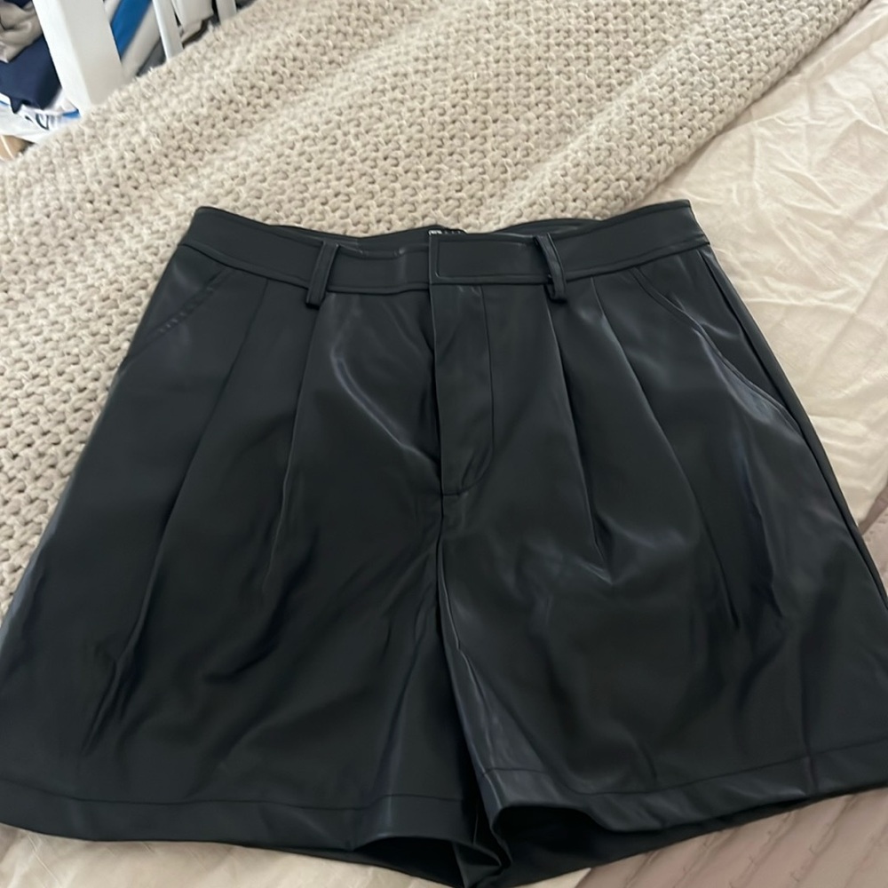 Leather shorts
